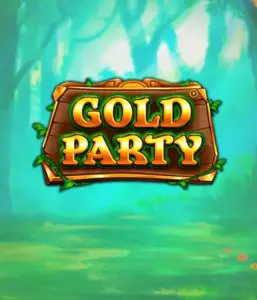 Step into the enchanted forest of the Gold Party game by Pragmatic Play, showcasing a beautifully designed wooden sign engraved with golden letters. The backdrop of misty green forest which adds a sense of mystery to the overall ambiance. Ideal for fans of nature-themed slots, offering a captivating adventure. 