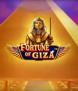 Explore the mystical world of the Fortune of Giza game by Pragmatic Play, showcasing a majestic depiction of a Pharaoh set against the iconic pyramid backdrop. This graphic captures the glory of Egyptian history, ideal for fans of Egyptian-themed slots, providing a fascinating adventure.